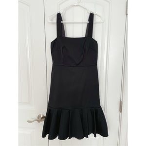 J crew Black “mermaid” dress with ruffle edge